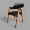 Conjunto Treviso Amendoa 260×130 + 08 Cadeira Safira Amêndoa com estofado em Courissimo Preto