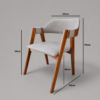 Cadeira Safira Amêndoa Courissimo Cinza 9302