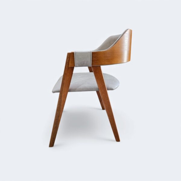 Cadeira Safira Amêndoa Courissimo Cinza 9302