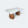 Conjunto Modena 180x90 + 06 Cadeiras Safira Courissimo Caramelo