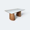 Conjunto Modena 180x90 + 06 Cadeiras Safira Courissimo Caramelo