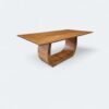 Conjunto Emirados Amêndoa 180x90 + 06 Cadeiras Safira Courissimo Caramelo
